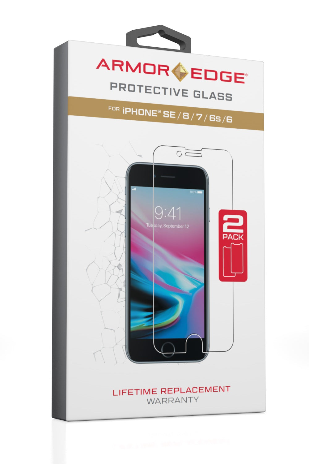 Protective Glass for iPhone SE/8/7/6S/6<br>Dual Pack