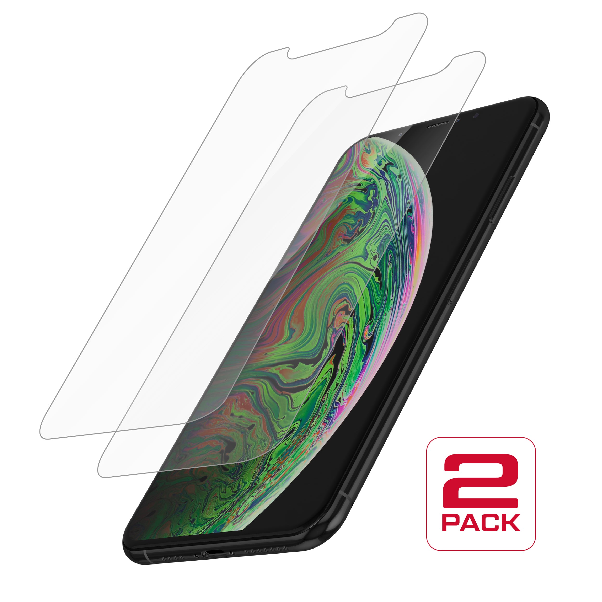 Protective Glass for iPhone XS Max<br>Dual Pack